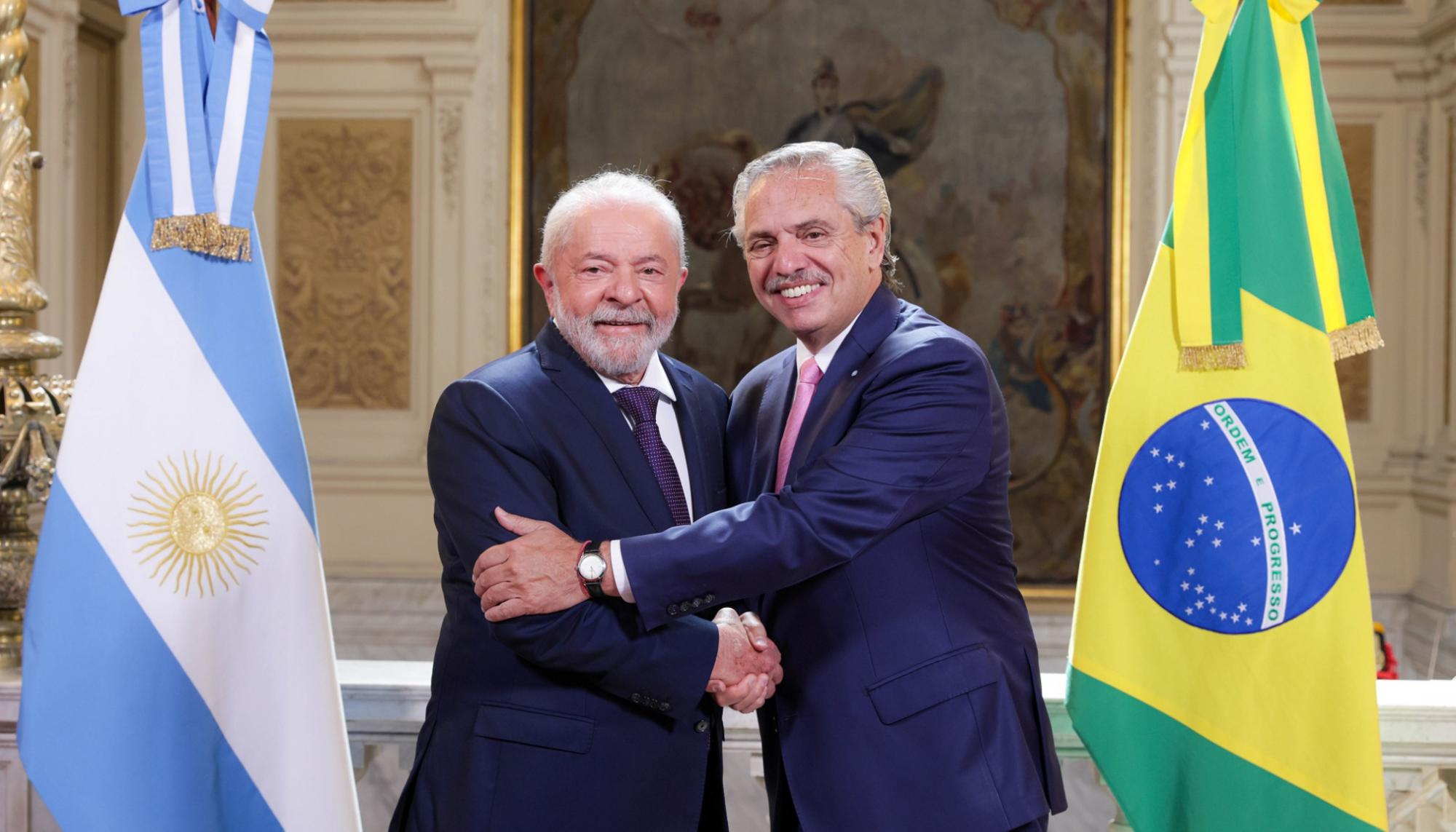 Los presidentes de Brasil y Argentina, Lula y Alberto Fernández, el pasado 23 de enero en Buenas Aires. Foto: Presidencia de la Nación